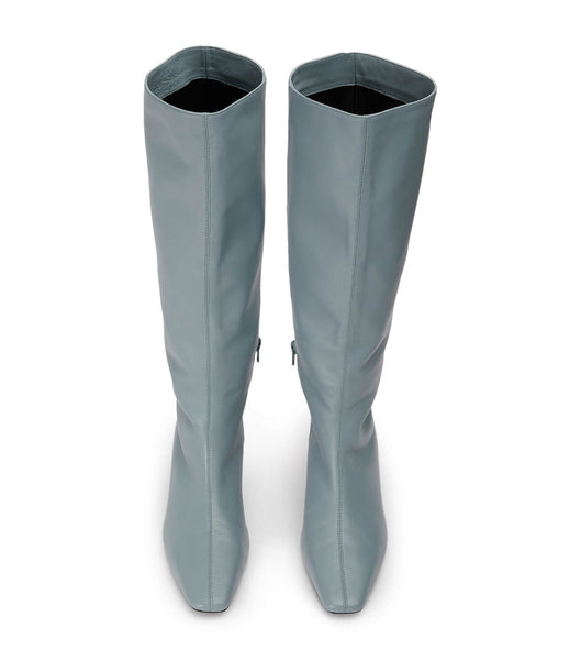 Grey Tony Bianco Vixon Steel Nappa 5cm Heeled Boots | USQCS14473