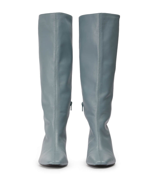 Grey Tony Bianco Vixon Steel Nappa 5cm Knee High Boots | USEGJ26116