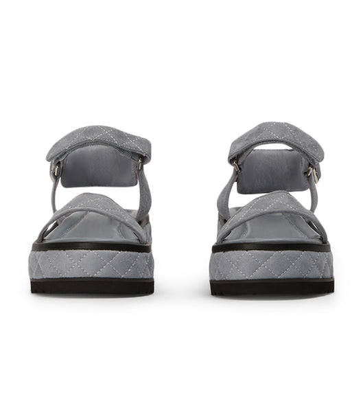 Grey Tony Bianco Zahara Steel Grey Suede 6cm Sandals | BUSSD72030