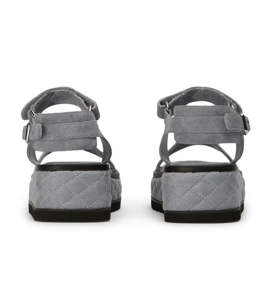 Grey Tony Bianco Zahara Steel Grey Suede 6cm Sandals | BUSSD72030