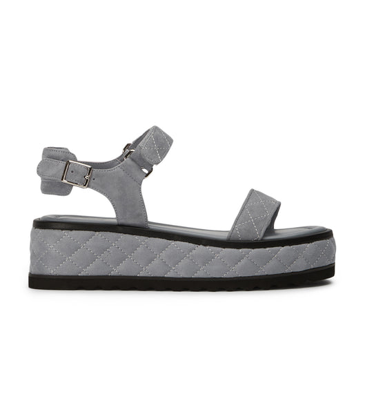 Grey Tony Bianco Zahara Steel Grey Suede 6cm Sandals | BUSSD72030