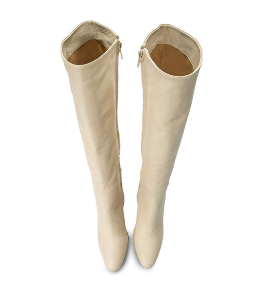 Light Yellow Tony Bianco Bellez Vanilla Venice 9.5cm Knee High Boots | TUSWZ41318