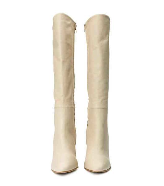 Light Yellow Tony Bianco Bellez Vanilla Venice 9.5cm Knee High Boots | TUSWZ41318