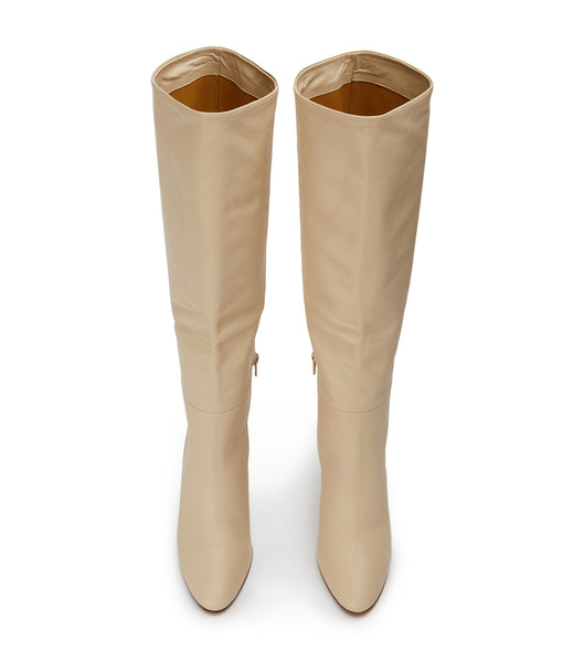 Light Yellow Tony Bianco Boss Vanilla Venice 9.5cm Knee High Boots | USDYB32842