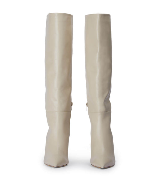 Light Yellow Tony Bianco Drake Vanilla Capretto 9.5cm Mid Calf Boots | PUSQX26312