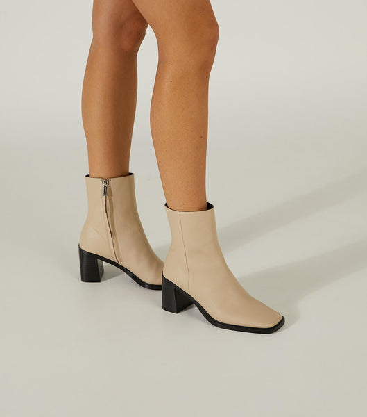 Light Yellow Tony Bianco Dream Vanilla Venice 7.5cm Ankle Boots | ZUSMJ17495