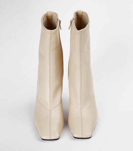 Light Yellow Tony Bianco Halsey Vanilla Nappa 10.5cm Stiletto Boots | AUSDF50481