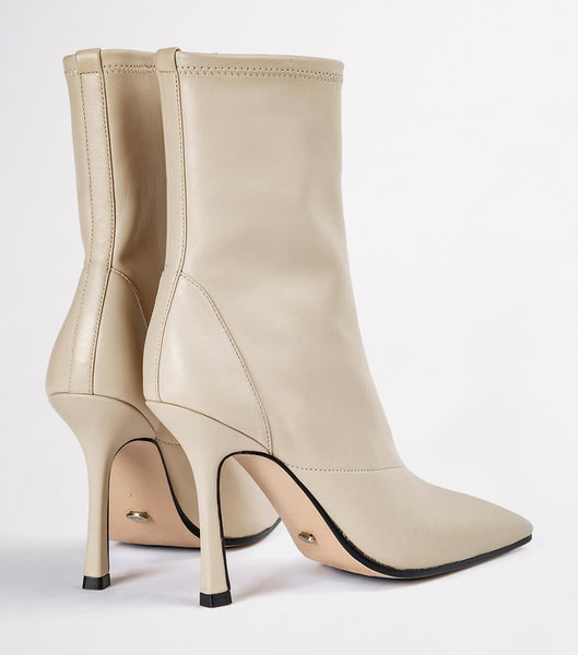 Light Yellow Tony Bianco Halsey Vanilla Nappa 10.5cm Heeled Boots | USQCS16650