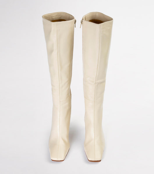 Light Yellow Tony Bianco Havana Vanilla Nappa 10.5cm Heeled Boots | FUSHY51169