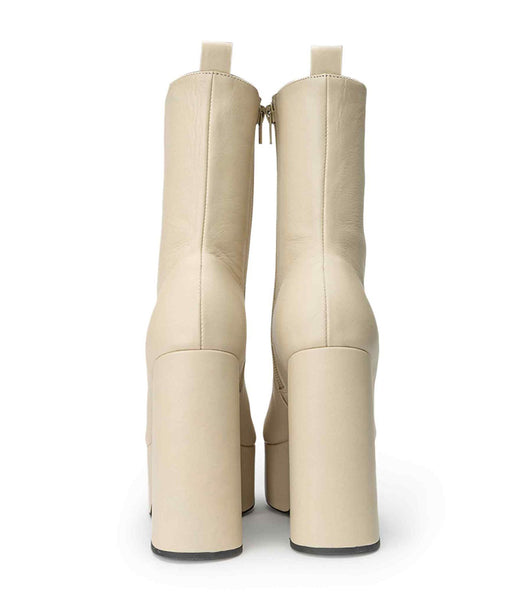 Light Yellow Tony Bianco Tyra Vanilla Venice 12cm Platform Boots | DUSKV70014