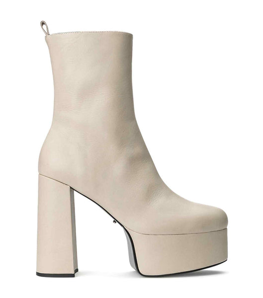 Light Yellow Tony Bianco Tyra Vanilla Venice 12cm Platform Boots | DUSKV70014