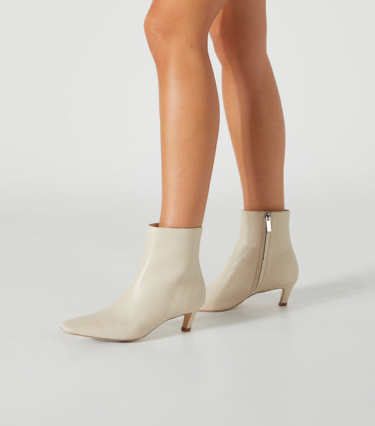 Light Yellow Tony Bianco Vicci Vanilla Nappa 5cm Ankle Boots | YUSGT65590