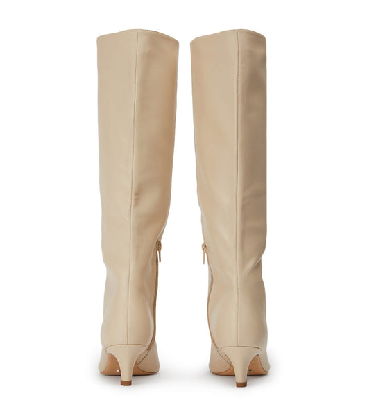 Light Yellow Tony Bianco Vixon Vanilla Nappa 5cm Knee High Boots | USNZX49793