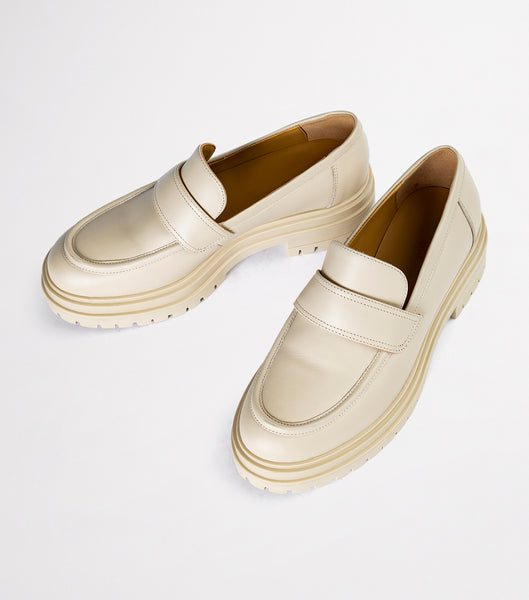 Light Yellow Tony Bianco Wiz Vanilla Capretto 4.5cm Loafers | FUSHY25135