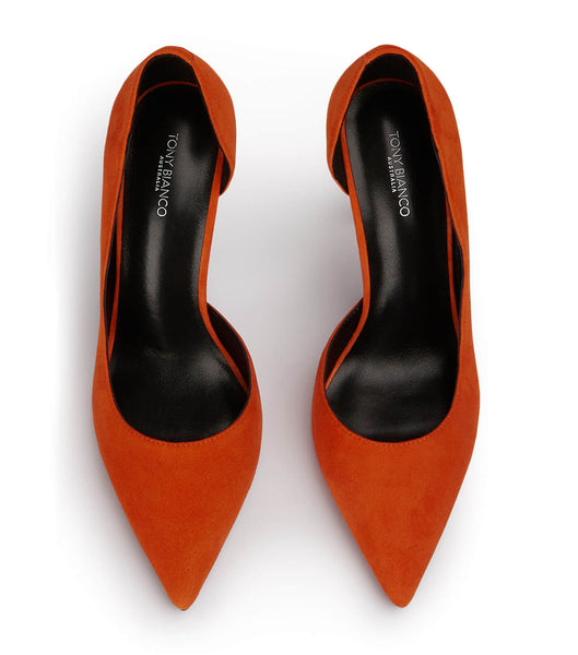 Orange Tony Bianco Alyx Aperol Suede 10.5cm Event Heels | TUSPQ90001