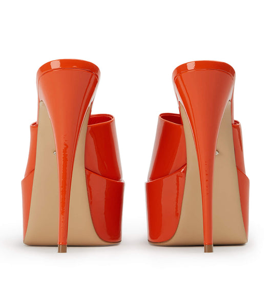 Orange Tony Bianco Jordyn Citrus Patent 15cm Platform Shoes | USJVR85617