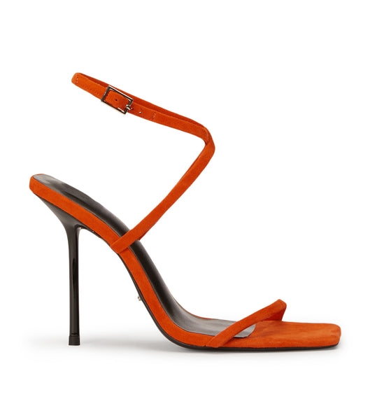 Orange Tony Bianco Naxos Aperol Suede 10.5cm Stiletto Heels | FUSHY18308