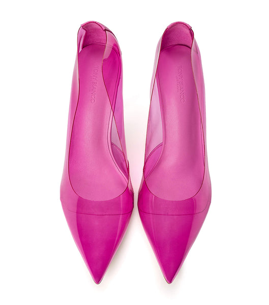 Pink Tony Bianco Alijah Pink Vinylite/Pink Nappa 10.5cm Stiletto Heels | USXBR68085