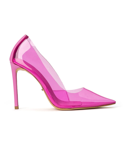 Pink Tony Bianco Alijah Pink Vinylite/Pink Nappa 10.5cm Stiletto Heels | USXBR68085