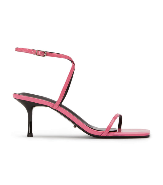 Pink Tony Bianco Axent Flamingo Patent 6.5cm Strappy Heels | FUSHY98344