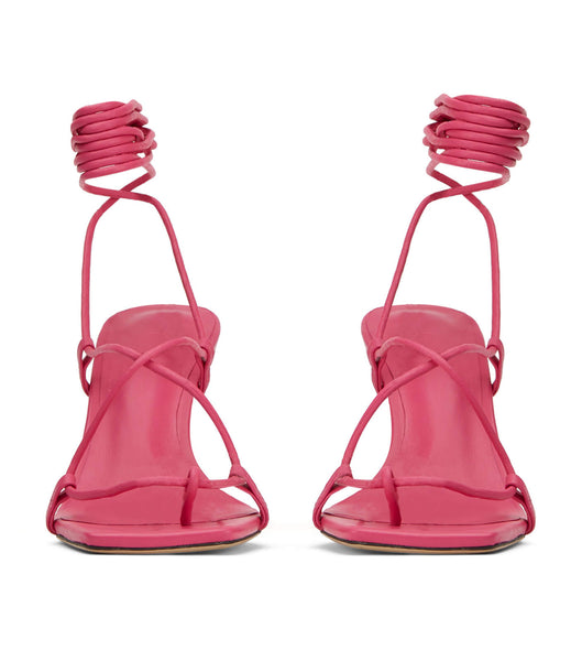 Pink Tony Bianco Clarity Acid Pink 8.5cm Strappy Heels | USZDE47028