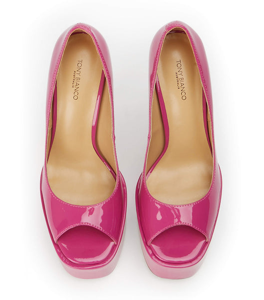 Pink Tony Bianco Jolee Berry Patent 15cm Platform Shoes | USICD39321