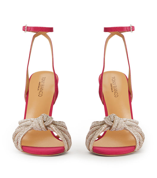 Pink Tony Bianco Kyla Persian Crepe 11cm Stiletto Heels | USCVG56247