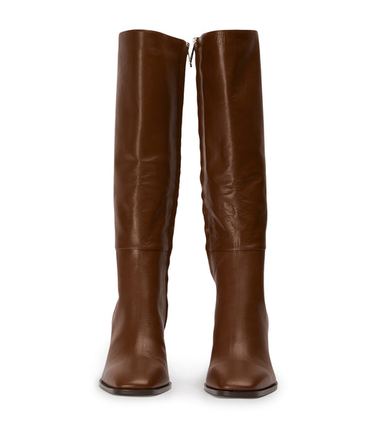 Red Tony Bianco Rylee Rust Venice 8.5cm Knee High Boots | FUSHY71106