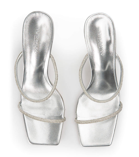 Silver / Metal Tony Bianco Chase Silver Nappa Metallic 8.5cm Bridal Heels | BUSSO28864