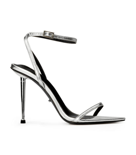 Silver / Metal Tony Bianco Myra Silver Nappa Metallic 10.5cm Stiletto Heels | XUSGW23014