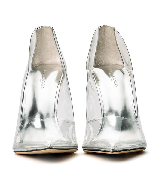 Silver Tony Bianco Alijah Clear Vinylite/Silver 10.5cm Bridal Heels | QUSUV21284