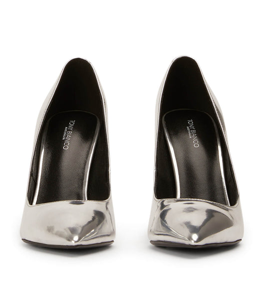 Silver Tony Bianco Anja Silver Shine 10.5cm Court Shoes | USDYB39931