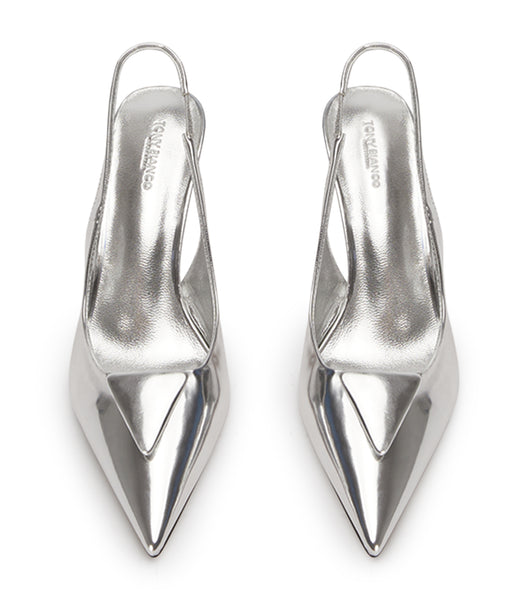 Silver Tony Bianco Bertie Silver Shine 7.5cm Event Heels | BUSSD85254