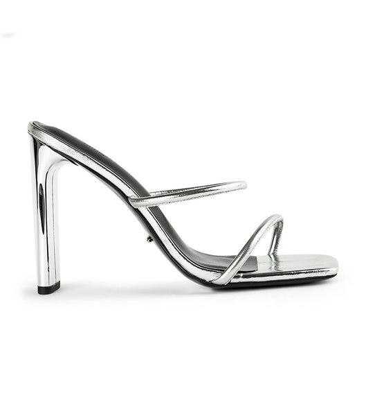 Silver Tony Bianco Florence Silver Foil 11cm Bridal Heels | DUSVO24340