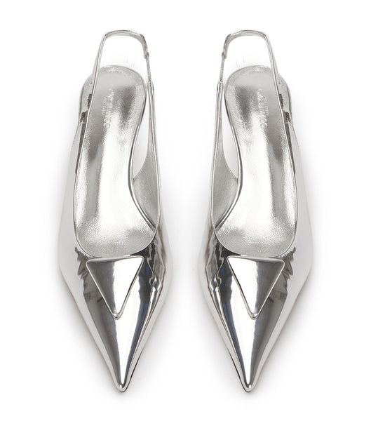 Silver Tony Bianco Kimmy Silver Shine 4.5cm Event Heels | PUSER41028