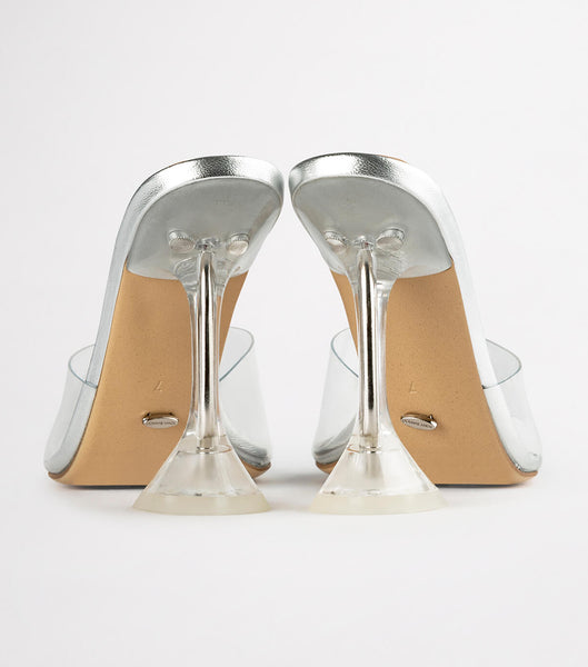 Silver Tony Bianco Serri Clear Vinylite/Silver 10.5cm Bridal Heels | TUSPQ34355