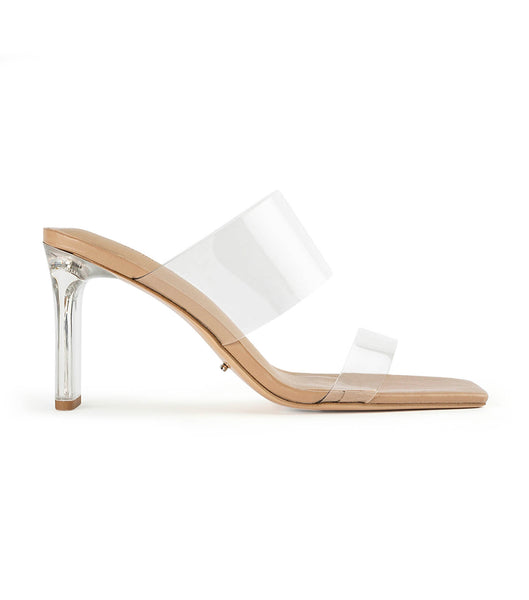 Skin Color Tony Bianco Chicago Clear Vinylite/Skin Nappa 8.5cm Event Heels | UUSND42344