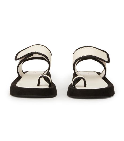 White / Black Tony Bianco Iso White/Black Neoprene 3.5cm Sandals | GUSUC55429