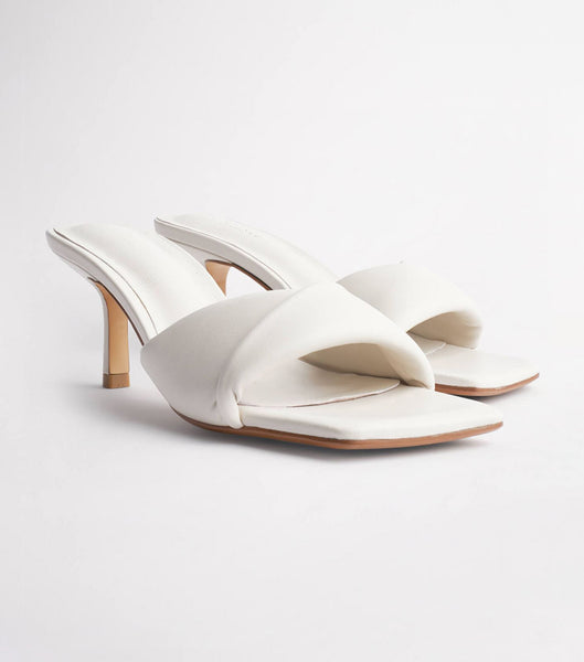 White Tony Bianco Alexa Dove Nappa 6.5cm Low Heels | USDYB24454