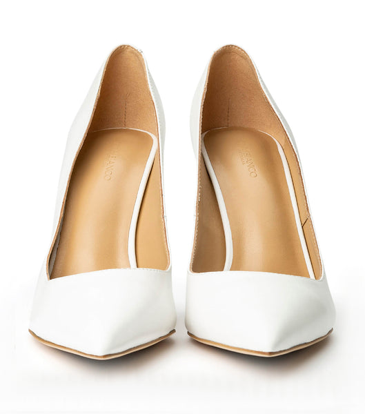 White Tony Bianco Anja Milk Capretto 10.5cm Court Shoes | MUSHR58217