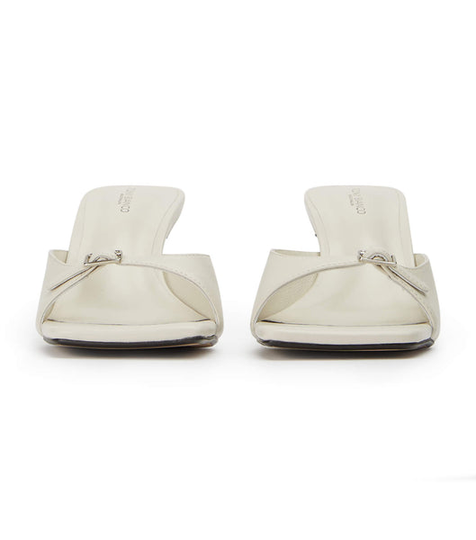 White Tony Bianco Asar Dove Nappa 6.5cm Low Heels | USJKU83538