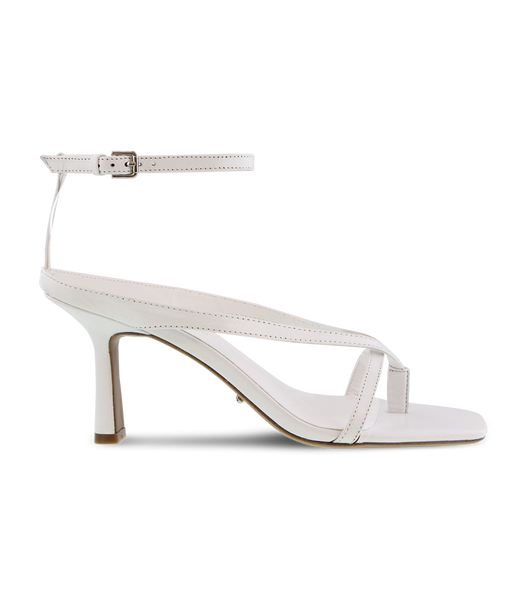 White Tony Bianco Becca White Sheep Nappa 7.5cm Bridal Heels | MUSFT98147