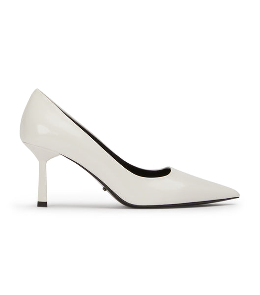 White Tony Bianco Billy White Hi Shine 7.5cm Low Heels | USDYB35361