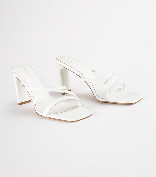 White Tony Bianco Classic White Nappa 8.5cm Event Heels | DUSVO53614