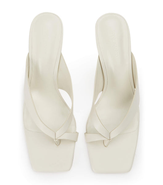 White Tony Bianco Clover Dove Nappa 8.5cm Low Heels | SUSNY95498