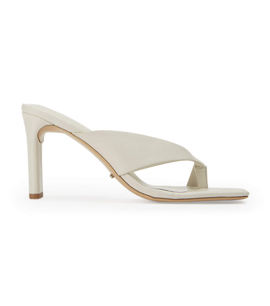 White Tony Bianco Clover Dove Nappa 8.5cm Low Heels | SUSNY95498