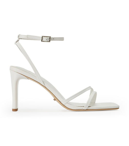 White Tony Bianco Corso Milk Capretto 8.5cm Block Heels | USXMI86461