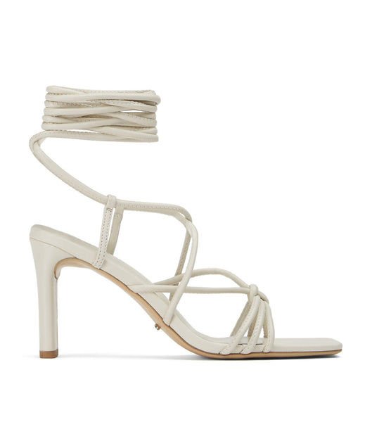 White Tony Bianco Cyndi Dove Nappa 8.5cm Block Heels | DUSVO32394