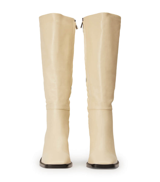 White Tony Bianco Darby Ecru Venice 7.5cm Knee High Boots | SUSNY31641