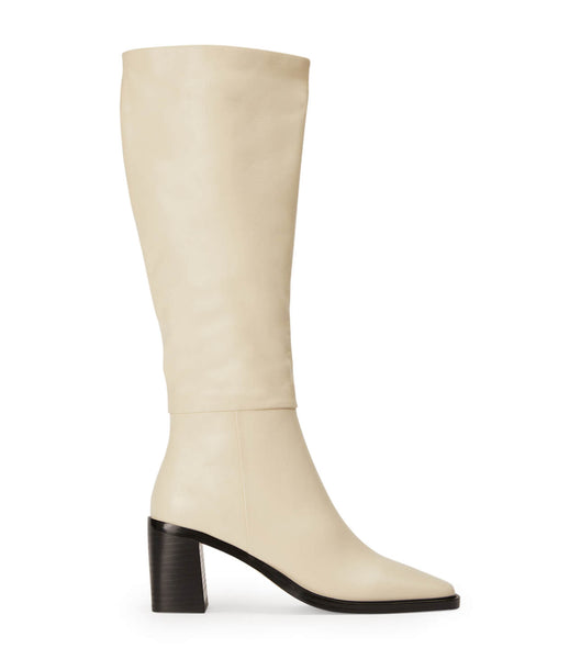 White Tony Bianco Darby Ecru Venice 7.5cm Knee High Boots | SUSNY31641